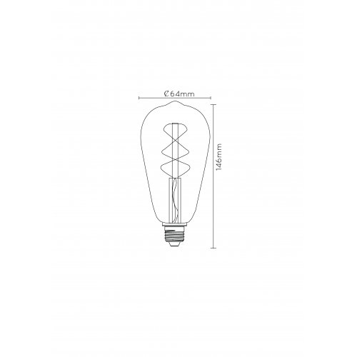 LUCIDE LED BULB TWLIGHTSWITCH SENSOR ST64 E27/4W Amber žárovka, zářivka - obrázek