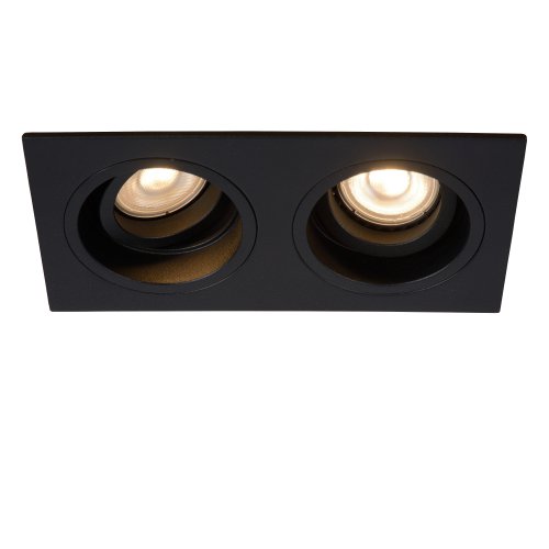 LUCIDE EMBED Recessed spotlight GU10 2x50W Black bodové svítidlo, bodovka - obrázek