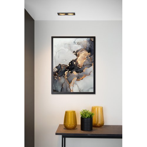 LUCIDE EMBED Recessed spotlight GU10 2x50W Black bodové svítidlo, bodovka - obrázek