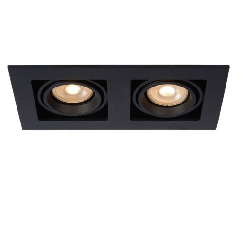 LUCIDE CHIMNEY Recessed spotlight  2x GU10/50W  Black bodové svítidlo, bodovka - obrázek