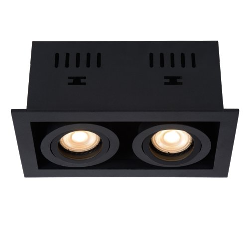 LUCIDE CHIMNEY Recessed spotlight  2x GU10/50W  Black bodové svítidlo, bodovka - obrázek
