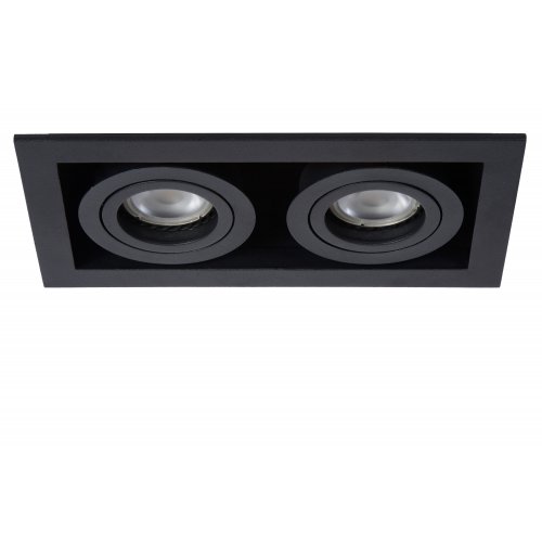 LUCIDE CHIMNEY Recessed spotlight  2x GU10/50W  Black bodové svítidlo, bodovka - obrázek
