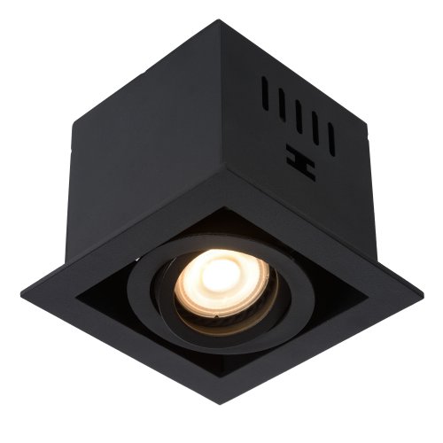 LUCIDE CHIMNEY Recessed spotlight  GU10 50W Square Black bodové svítidlo, bodovka - obrázek