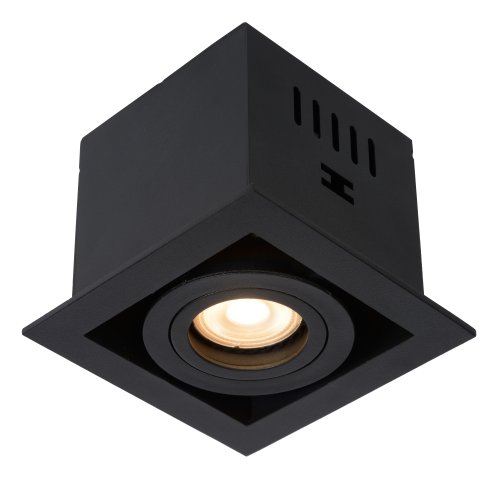 LUCIDE CHIMNEY Recessed spotlight  GU10 50W Square Black bodové svítidlo, bodovka - obrázek