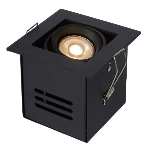 LUCIDE CHIMNEY Recessed spotlight  GU10 50W Square Black bodové svítidlo, bodovka - obrázek