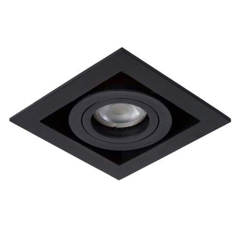 LUCIDE CHIMNEY Recessed spotlight  GU10 50W Square Black bodové svítidlo, bodovka - obrázek