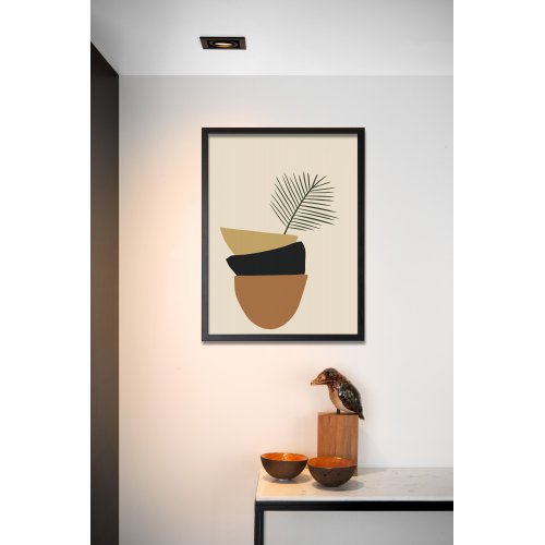 LUCIDE CHIMNEY Recessed spotlight  GU10 50W Square Black bodové svítidlo, bodovka - obrázek