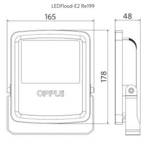 OPPLE LED reflektor 543017011800 LEDFlood-E2 Re199-30W-4000-BL