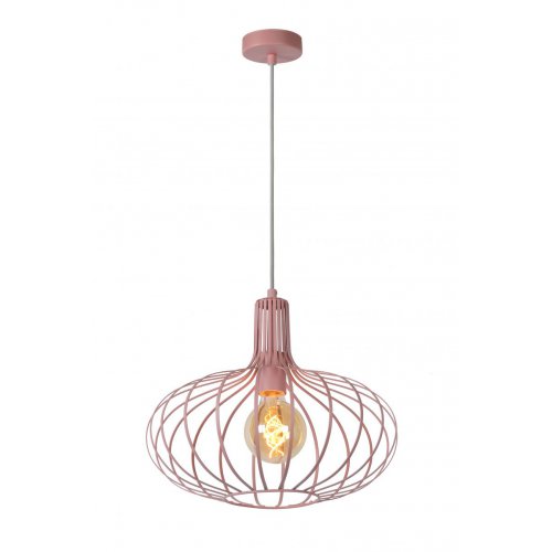 LUCIDE MERLINA Pendant E27/60W Pink závěsné svítidlo, lustr - obrázek