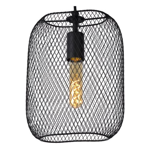 LUCIDE MESH Pendant E27/60W 23.5/12/160cm Black závěsné svítidlo, lustr - obrázek