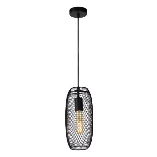 LUCIDE MESH Pendant E27/60W 23.5/12/160cm Black závěsné svítidlo, lustr - obrázek