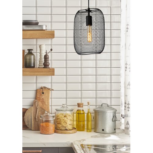 LUCIDE MESH Pendant E27/60W 23.5/12/160cm Black závěsné svítidlo, lustr - obrázek