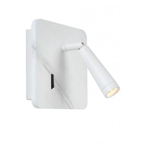 LUCIDE OREGON Bedside lamp Led 3W 3000K White nástěnné svítidlo - obrázek