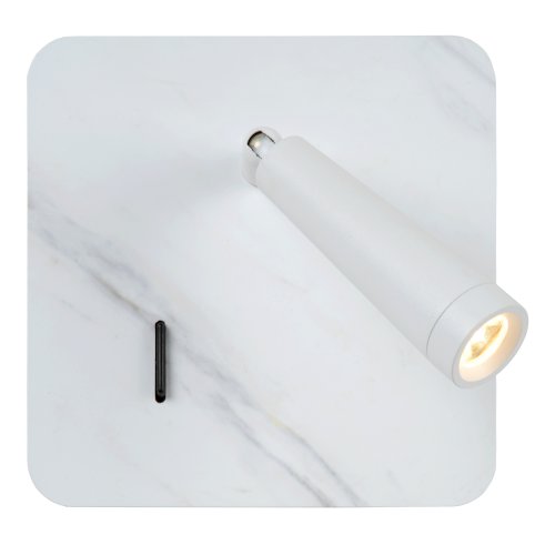 LUCIDE OREGON Bedside lamp Led 3W 3000K White nástěnné svítidlo - obrázek