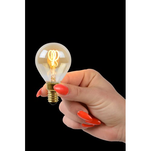 LUCIDE Bulb LED globe 4.5cm E14/3W 2200K Dimmable Amber žárovka, zářivka - obrázek