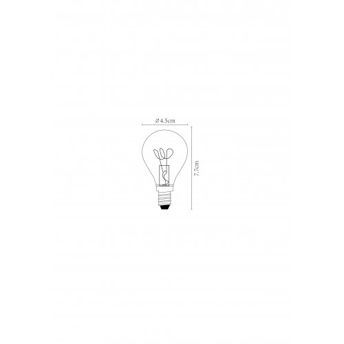 LUCIDE Bulb LED globe 4.5cm E14/3W 2200K Dimmable Amber žárovka, zářivka - obrázek