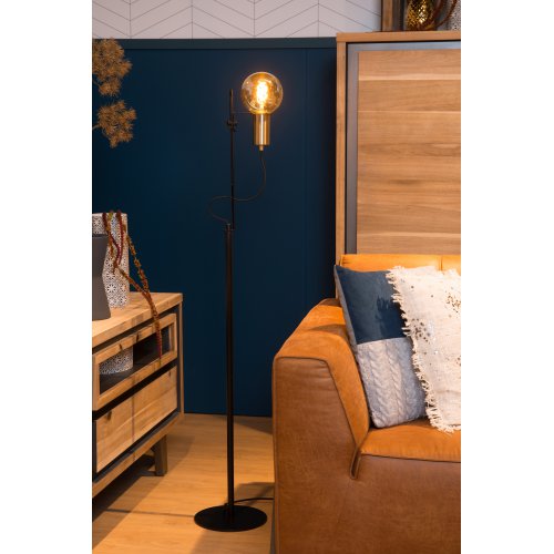 LUCIDE MALCOLM Floorlamp E27/40W H140cm Black stojací lampa - obrázek