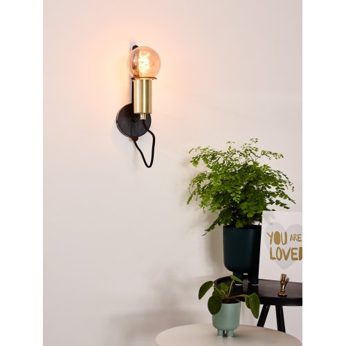 LUCIDE MALCOLM Wall light E27/60W  Black nástěnné svítidlo - obrázek