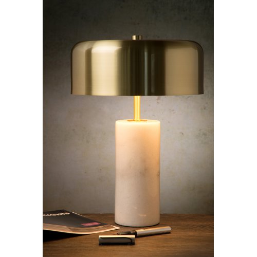 LUCIDE MIRASOL Table lamp G9/3x7W White Marble stolní lampa - obrázek