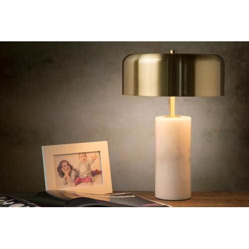 LUCIDE MIRASOL Table lamp G9/3x7W White Marble stolní lampa - obrázek