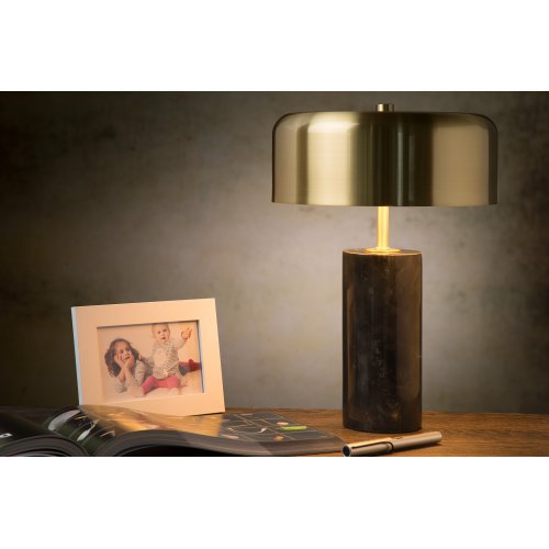 LUCIDE MIRASOL Table lamp G9/3x7W Black Marble stolní lampa - obrázek