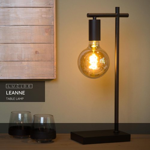LUCIDE LEANNE Table Lamp E27/40W Black stolní lampa - obrázek