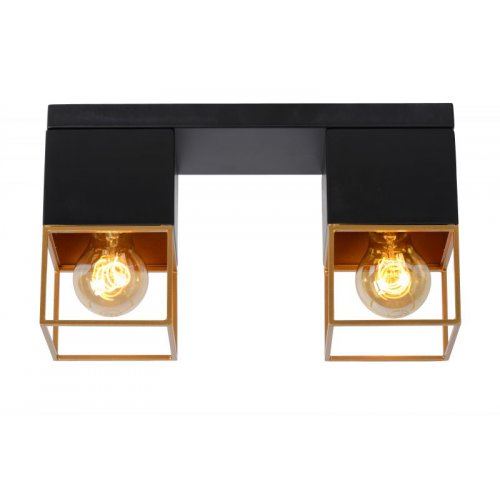 LUCIDE RIXT Ceiling light 2xE27/40W Black/Gold