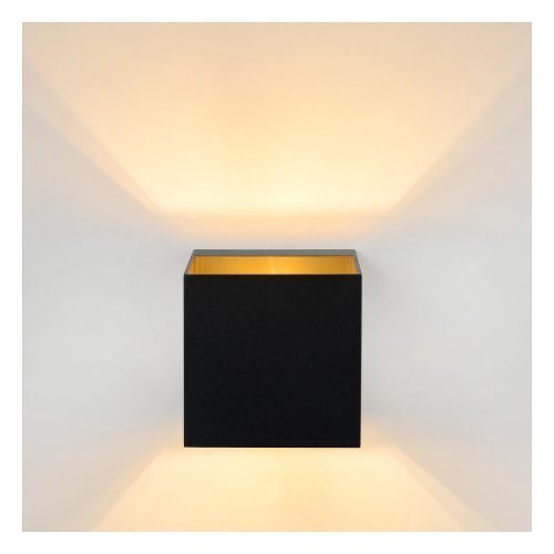 LUCIDE DEVI Wall Light G9excl. B8 L8 H10,5cm Black/Gold nástěnné svítidlo - obrázek