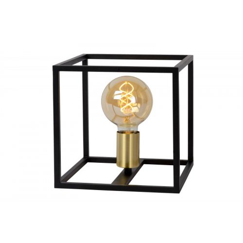 LUCIDE RUBEN  Table lamp 1x E27 40W Black/Satin Brass stolní lampa