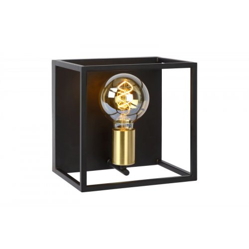 LUCIDE RUBEN Wall light 1x E27 40W Black/Satin Brass nástěnné svítidlo - obrázek