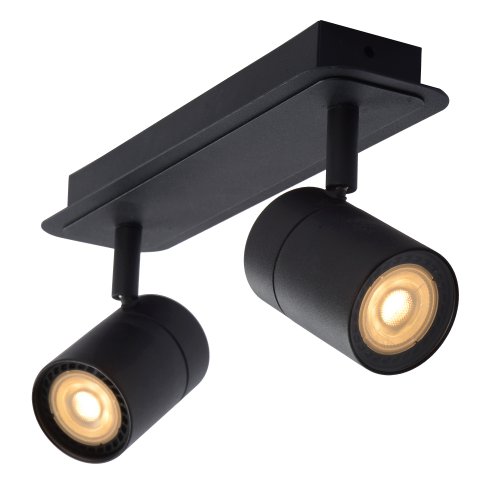 LUCIDE LENNERT Wall spotlight 2x5W/GU10 Matt Black bodové svítidlo, bodovka - obrázek