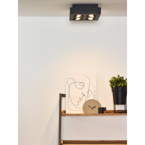 LUCIDE XIRAX Ceiling Light 4xGU10/5W LED DTW Black bodové svítidlo, bodovka - obrázek