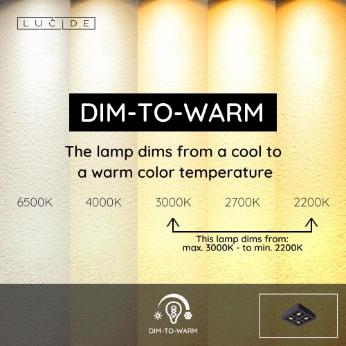 LUCIDE XIRAX Ceiling Light 4xGU10/5W LED DTW Black bodové svítidlo, bodovka - obrázek