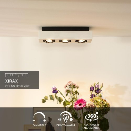 LUCIDE XIRAX Ceiling Light 3xGU10/5W LED  DTW White bodové svítidlo, bodovka - obrázek