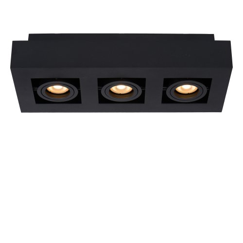 LUCIDE XIRAX Ceiling Light 3xGU10/5W LED  DTW Black bodové svítidlo, bodovka - obrázek