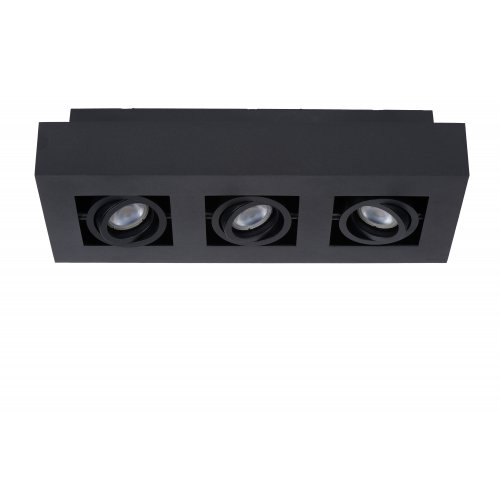 LUCIDE XIRAX Ceiling Light 3xGU10/5W LED  DTW Black bodové svítidlo, bodovka - obrázek