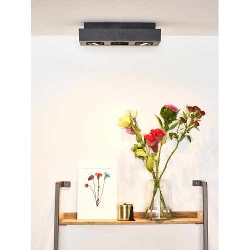 LUCIDE XIRAX Ceiling Light 3xGU10/5W LED  DTW Black bodové svítidlo, bodovka - obrázek