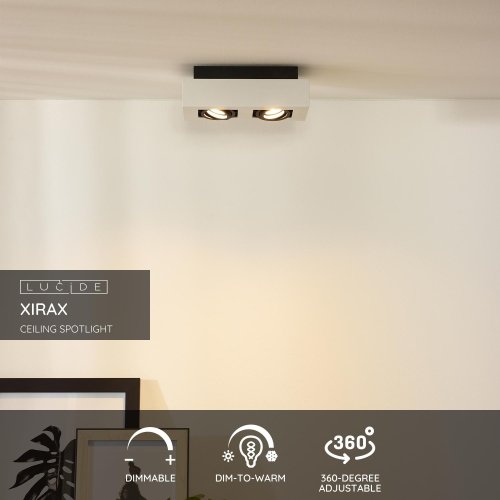 LUCIDE XIRAX Ceiling Light 2xGU10/5W LED DTW White bodové svítidlo, bodovka - obrázek