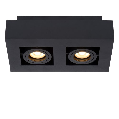 LUCIDE XIRAX Ceiling Light 2xGU10/5W LED DTW Black bodové svítidlo, bodovka - obrázek
