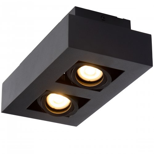 LUCIDE XIRAX Ceiling Light 2xGU10/5W LED DTW Black bodové svítidlo, bodovka - obrázek