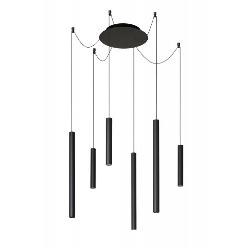 LUCIDE LORENZ Pendant  LED  6x4W Black Matte závěsné svítidlo, lustr - obrázek