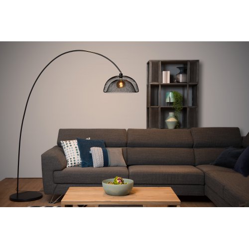 LUCIDE MESH Floorlamp E27/60W Black stojací lampa - obrázek