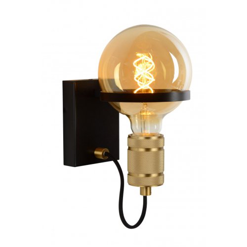 LUCIDE OTTELIEN Wall light E27/60W Matt Black/Matt Gold nástěnné svítidlo - obrázek