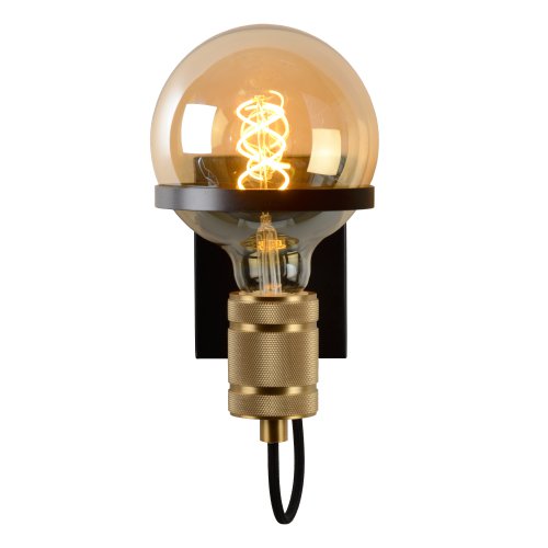 LUCIDE OTTELIEN Wall light E27/60W Matt Black/Matt Gold nástěnné svítidlo - obrázek