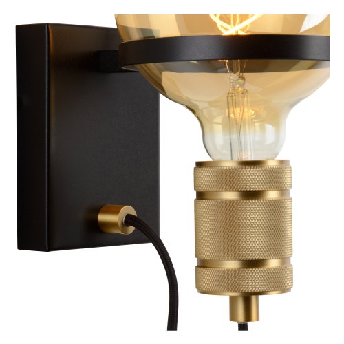 LUCIDE OTTELIEN Wall light E27/60W Matt Black/Matt Gold nástěnné svítidlo - obrázek