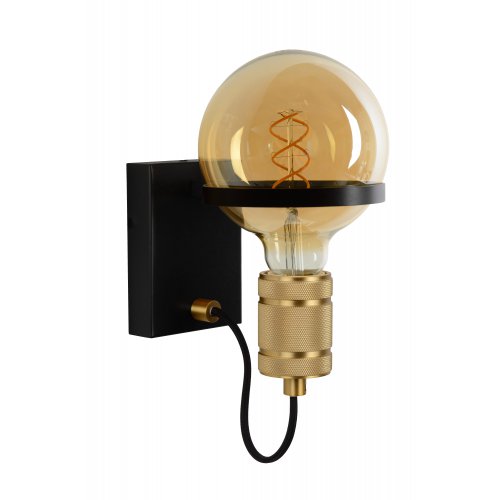 LUCIDE OTTELIEN Wall light E27/60W Matt Black/Matt Gold nástěnné svítidlo - obrázek