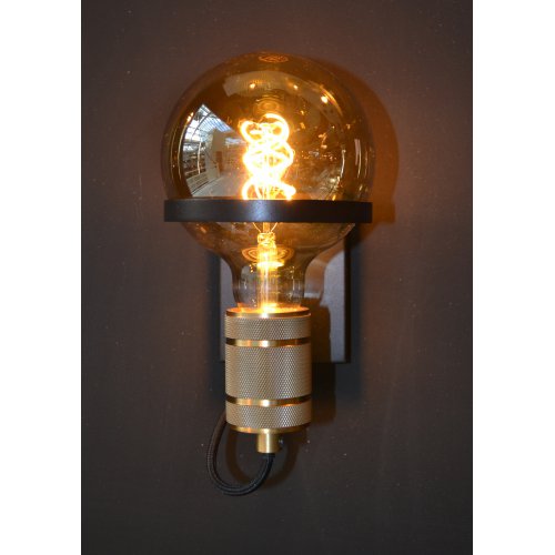 LUCIDE OTTELIEN Wall light E27/60W Matt Black/Matt Gold nástěnné svítidlo - obrázek