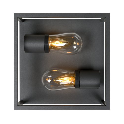 LUCIDE CARLYN Ceiling Light Bathroom 2xE14/6W Black - obrázek