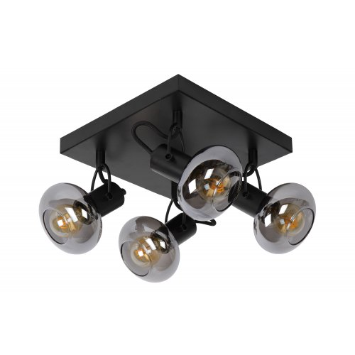LUCIDE MADEE Ceiling spotlight  4x E14/25W Back/Smoke gla bodové svítidlo, bodovka - obrázek