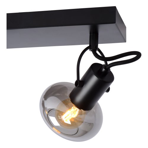 LUCIDE MADEE Ceiling spotlight  3x E14/25W Back/Smoke gla bodové svítidlo, bodovka - obrázek